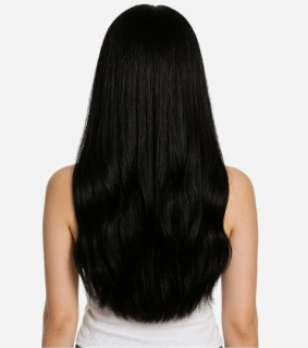 Clip-in vlasy seamless 55cm, 135g, #01 | čierna ako uhoľ