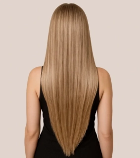 Clip-in vlasy seamless 55cm, 135g, #08 | hnedý melír
